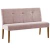 Sitzbank Damla Altrosa/eichefarben B: 140 Cm - Eichefarben/Altrosa, KONVENTIONELL, Holz/Textil (140/91,5/63cm) - Cantus