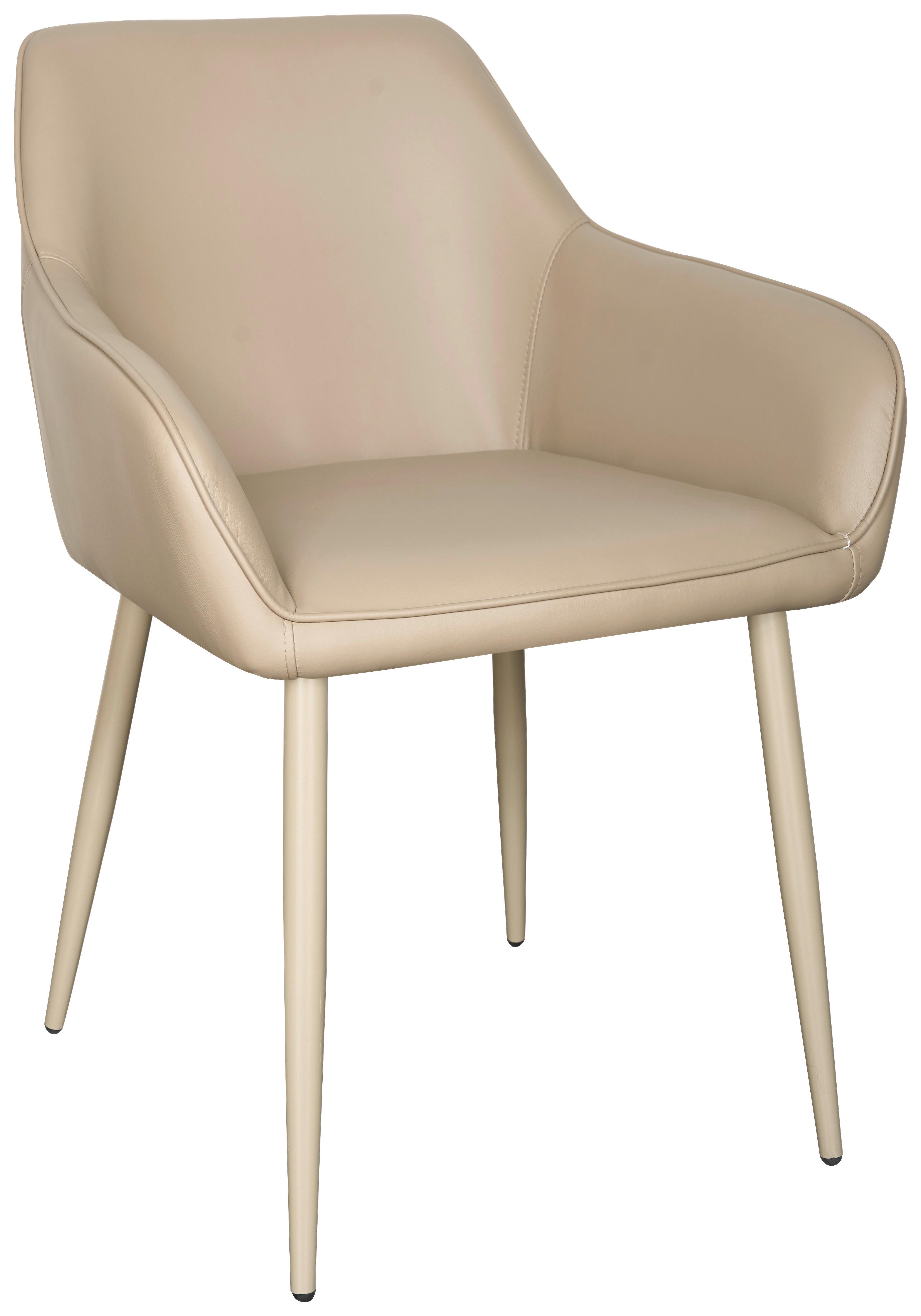 Armlehnstuhl Sevilla Khaki B: 56 cm - Khaki, MODERN, Textil/Metall (56/82/61cm) - Livetastic