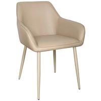 Armlehnstuhl Sevilla Khaki B: 56 cm - Khaki, MODERN, Textil/Metall (56/82/61cm) - Livetastic