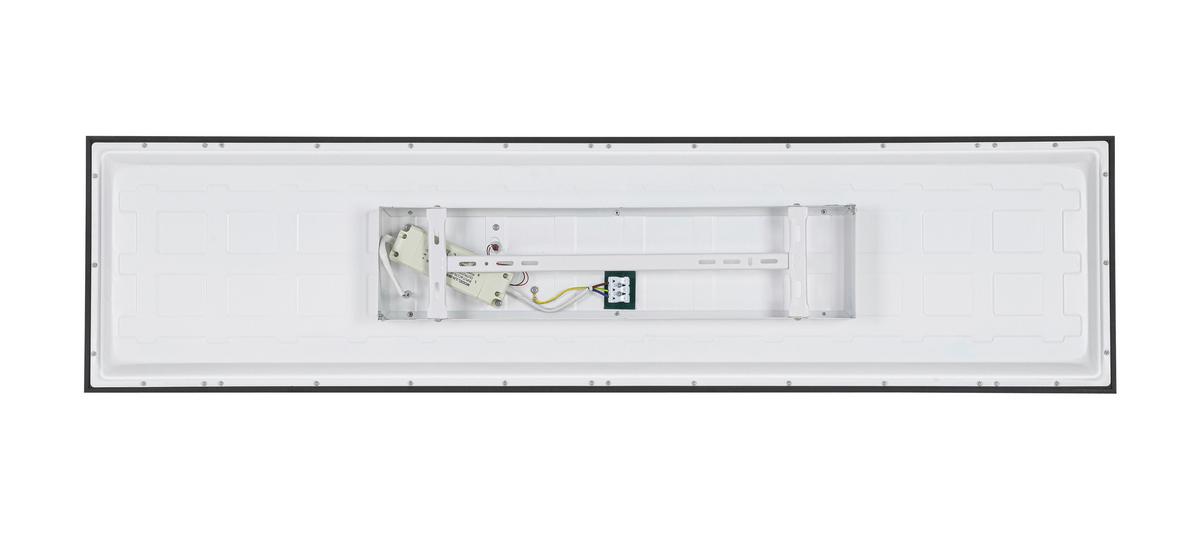 Led-deckenleuchte Bruno - Chromfarben/Schwarz, MODERN, Kunststoff/Metall (120/30/7,5cm) - Luca Bessoni