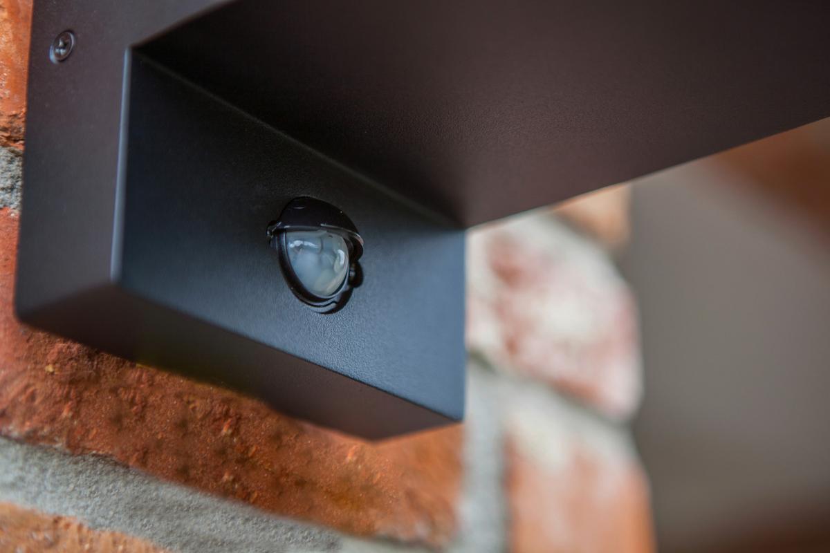 Außenwandleuchte Flair 40w Glas Aluminium, Wandmontage - Klar/Schwarz, Design, Glas/Metall (12/31,3/17,2cm)