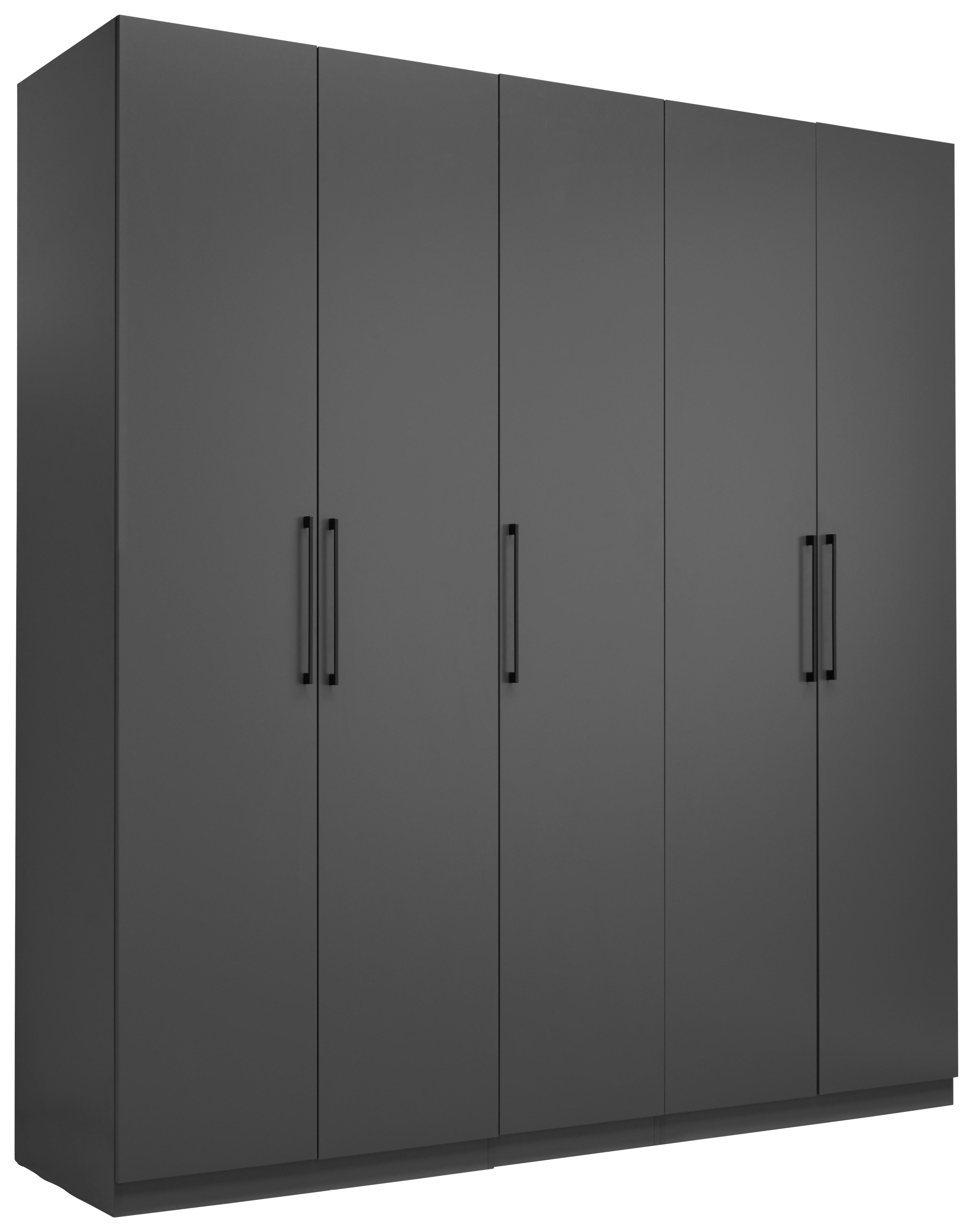 Drehtürenschrank 227,8cm Unit Anthrazit - Anthrazit, MODERN, Holzwerkstoff (227,8/210/58,3cm) - Ondega