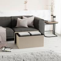 Sitzbox Boxas Creme B: 76 cm - Creme, Basics, Holzwerkstoff/Kunststoff (76/38/38cm) - MID.YOU