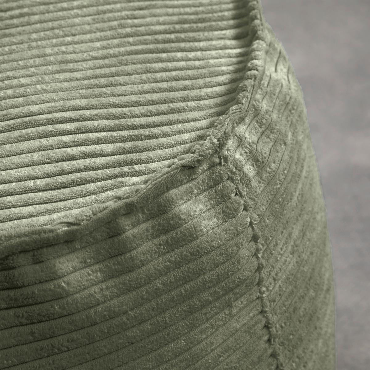 Taburet LUCYLLA, olivově zelený manšestr - olivově zelená, Moderní, textil (60/60/38cm) - Mömax