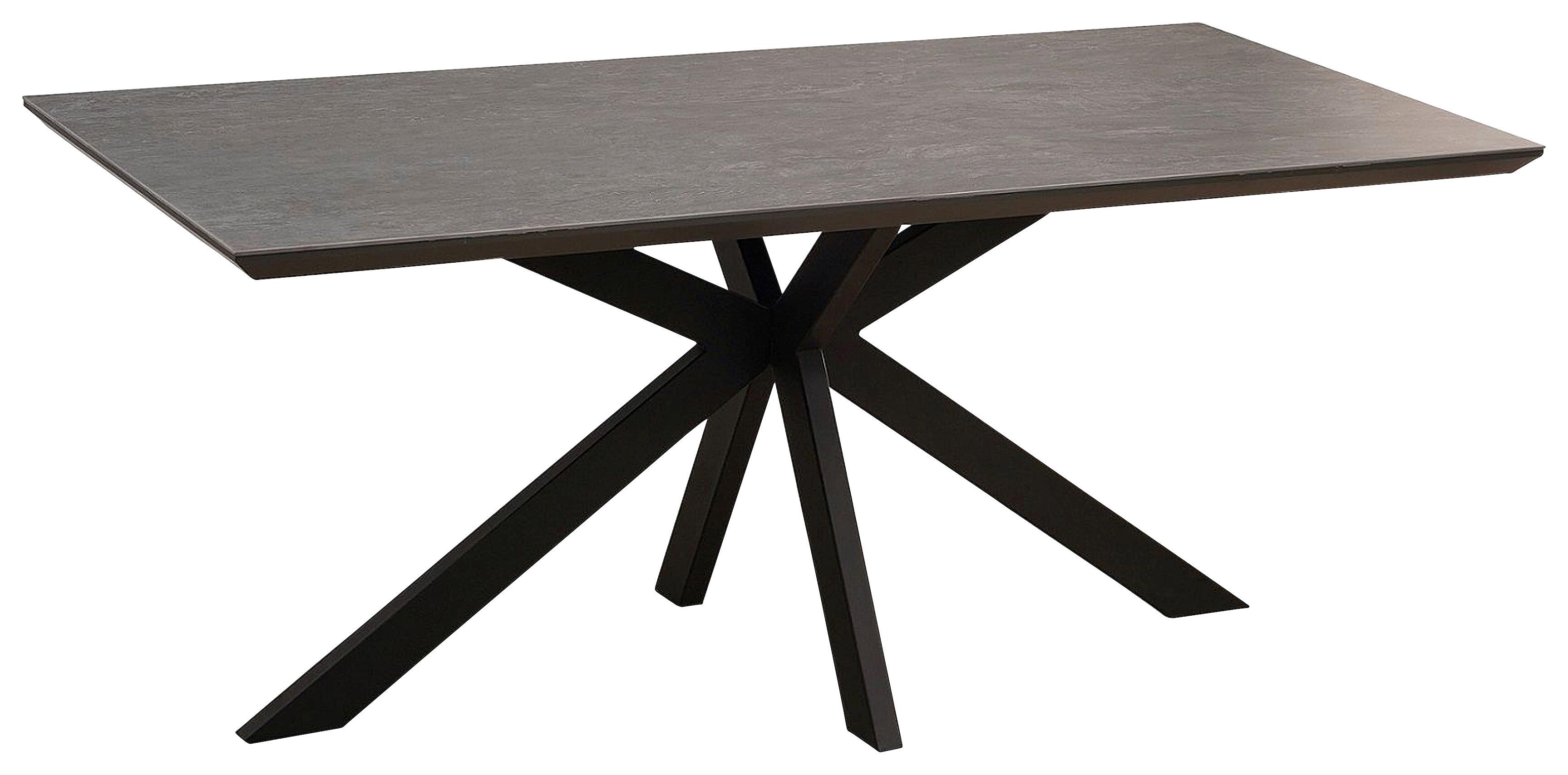 Jídelní stůl STEVE 180x90 - černá, Moderní, kov/kompozitní dřevo (180/76/90cm)