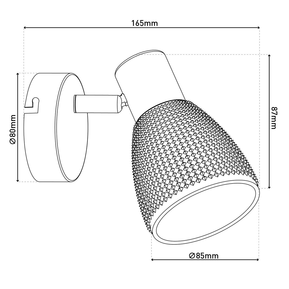 Wandleuchte Exkl. E14, 40w - Schwarz, LIFESTYLE, Glas/Metall (16,5/8,5/14cm) - Näve