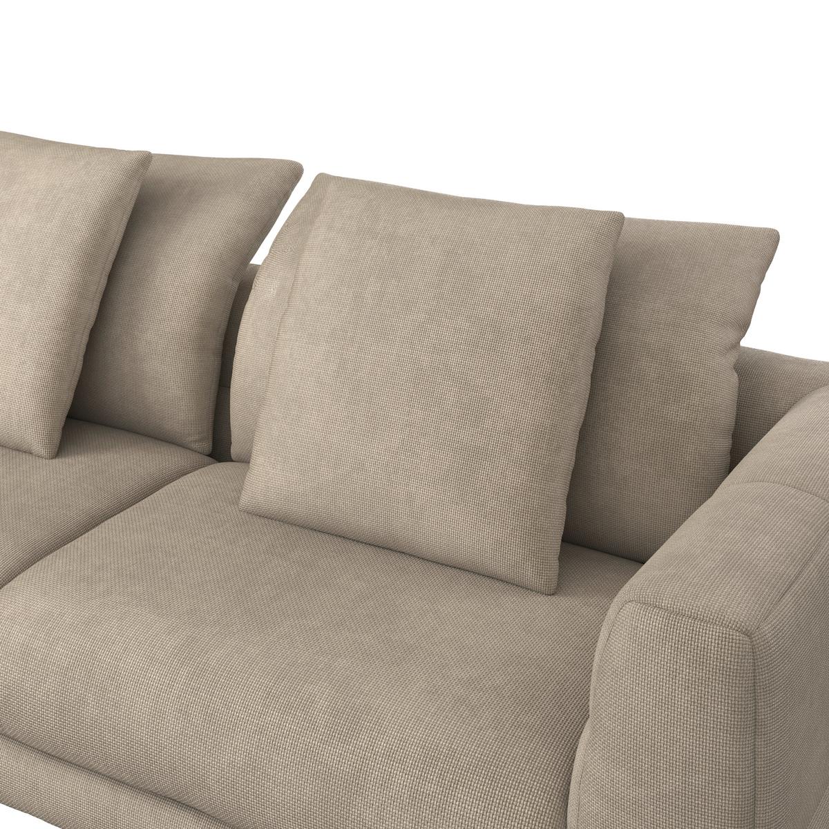 Pohovka LEA, béžová žinylka - černá/béžová, Moderní, kov/dřevo (284/87/110cm) - Bessagi Home