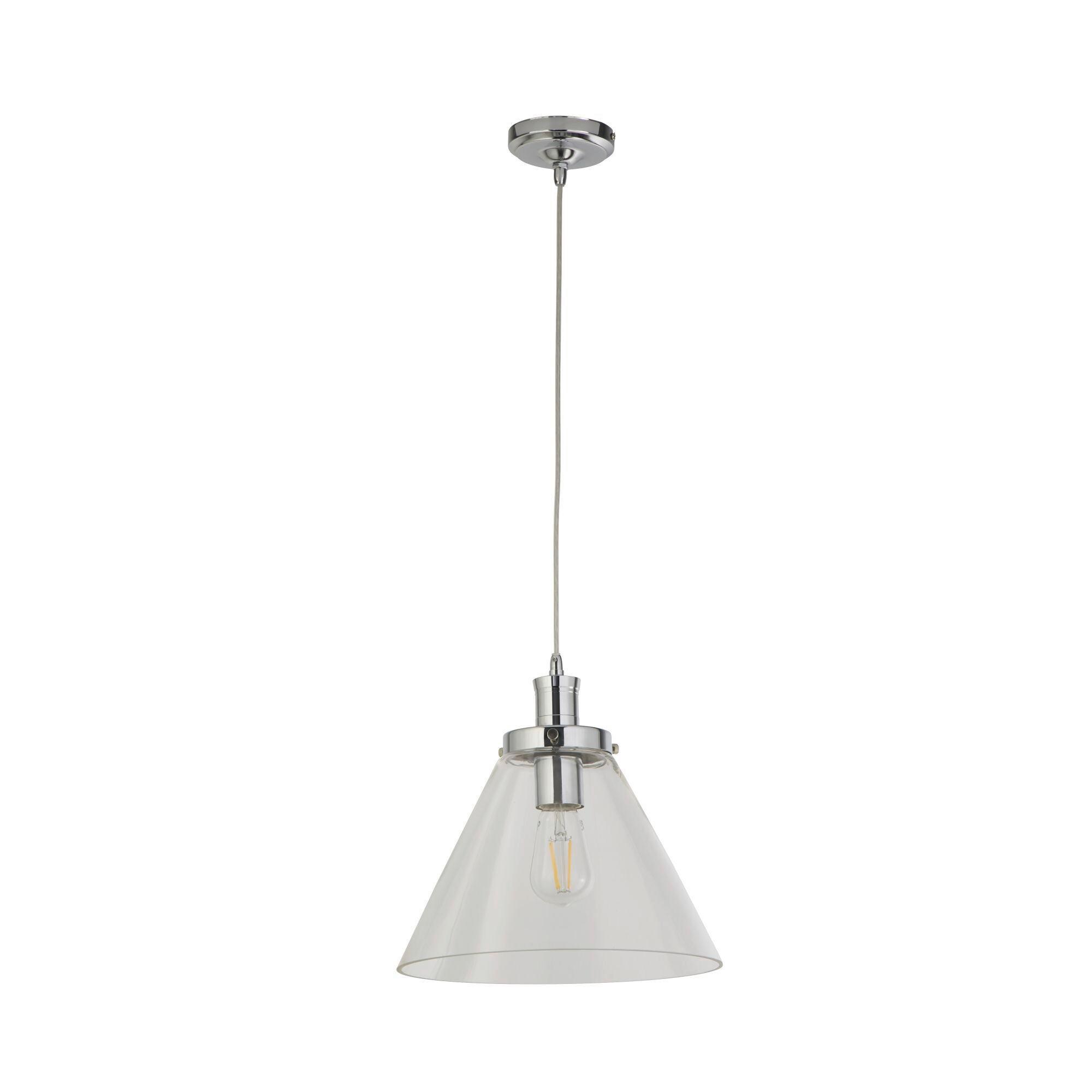 HÄNGELEUCHTE 3228CC PYRAMID  PENDANT - Klar, Basics, Glas/Metall (29/28/29cm)