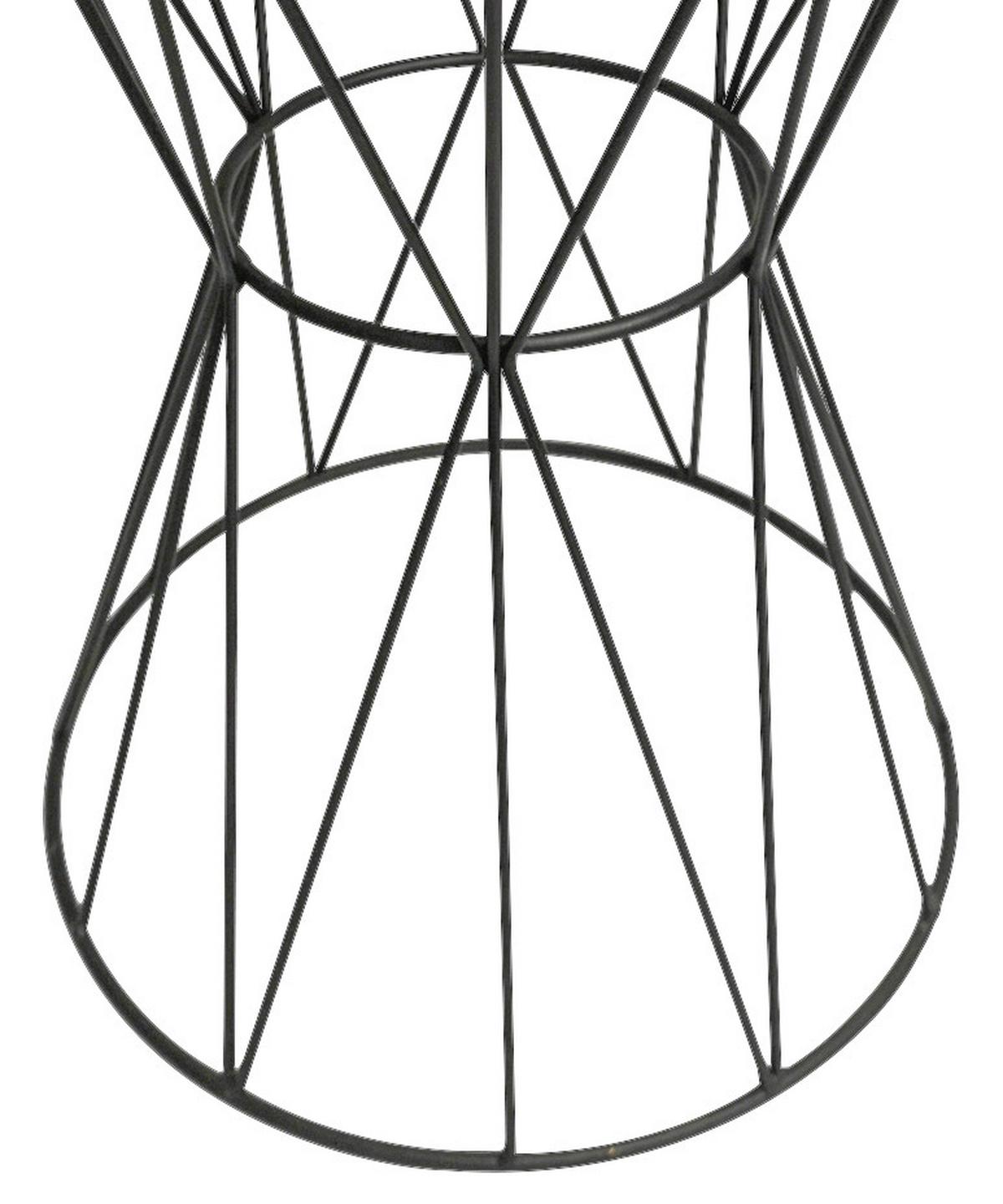Beistelltisch Ston 1, Steinoptik/Schwarz - Schwarz/Grau, MODERN, Stein/Metall (32/46/32cm)