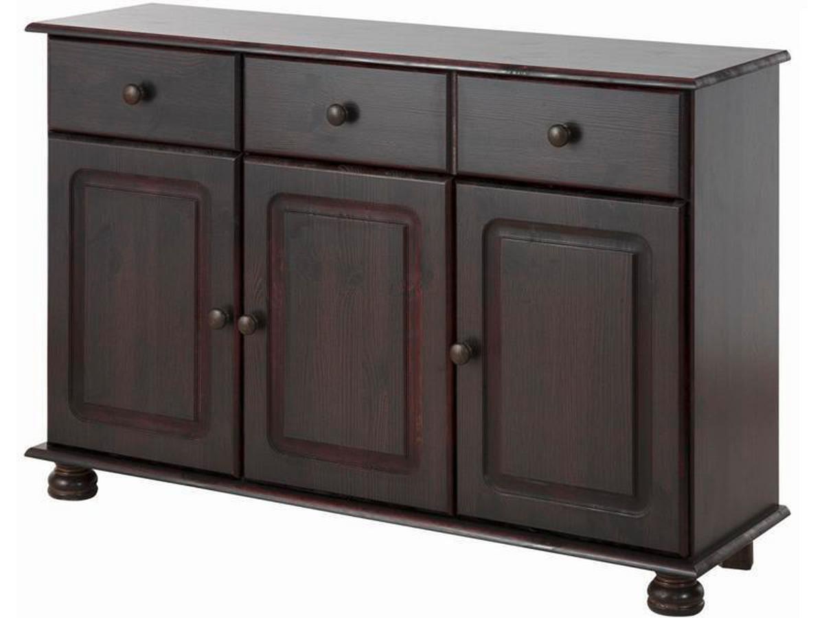 Sideboard Mette Dunkelbraun B: 118 cm - Dunkelbraun, Design, Holz/Metall (118/76/35cm) - MID.YOU