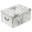 Aufbewahrungsbox Marie mit Deckel - 30 Liter - Blau/Schwarz, KONVENTIONELL, Karton/Kunststoff (50/40/25cm) - Homezone Aufbewahrungsbox Marie mit Deckel - 30 Liter - Blau/Schwarz, KONVENTIONELL, Karton/Kunststoff (50/40/25cm) - Homezone