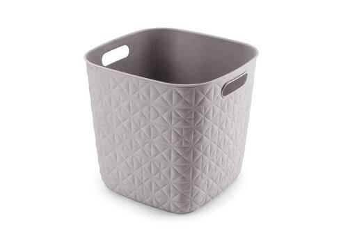 košík na drobnosti SOFTEX KOSTKA - šedá, Basics, plast (28/27/28cm) - Curver