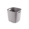 košík na drobnosti SOFTEX KOSTKA - šedá, Basics, plast (28/27/28cm) - Curver
