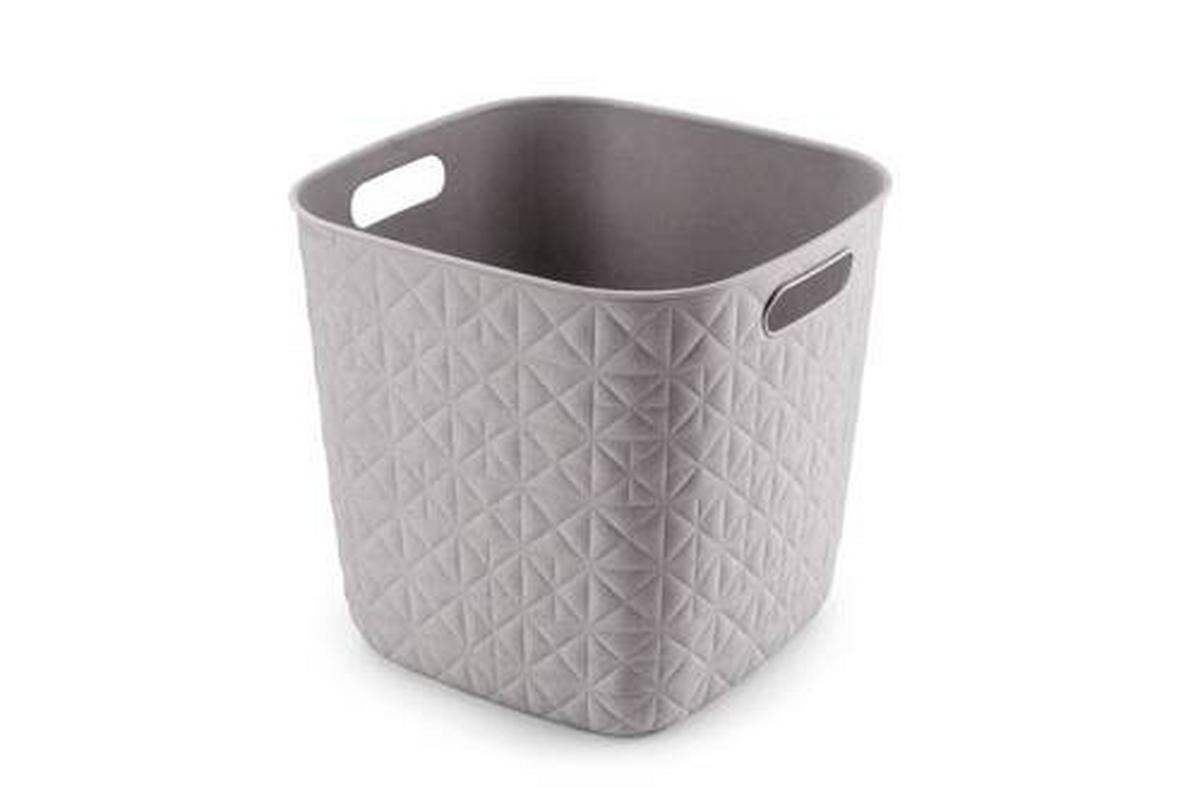 košík na drobnosti SOFTEX KOSTKA - šedá, Basics, plast (28/27/28cm) - Curver