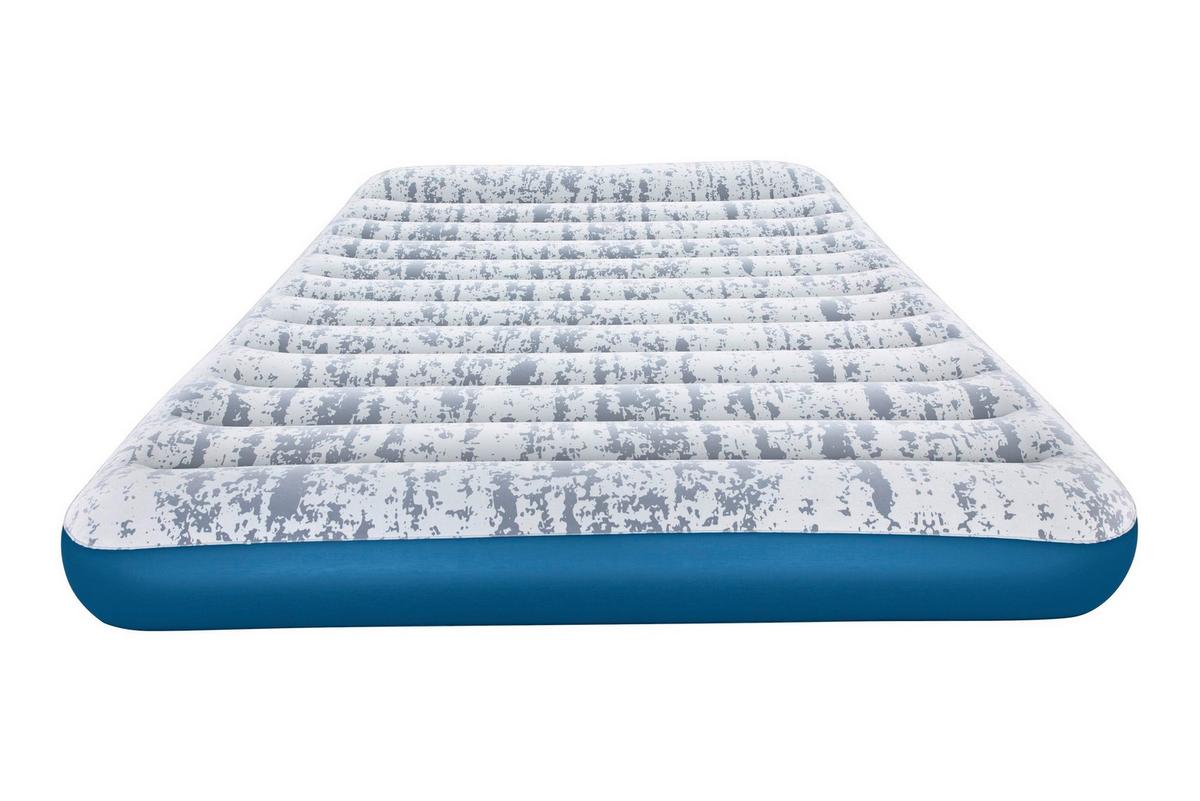 Luftbett Hubert 203x152x30 Cm Bis 300kg, Inkl. Pumpe - Graublau/Grau, KONVENTIONELL, Kunststoff/Metall (203/152/30cm) - Bestway