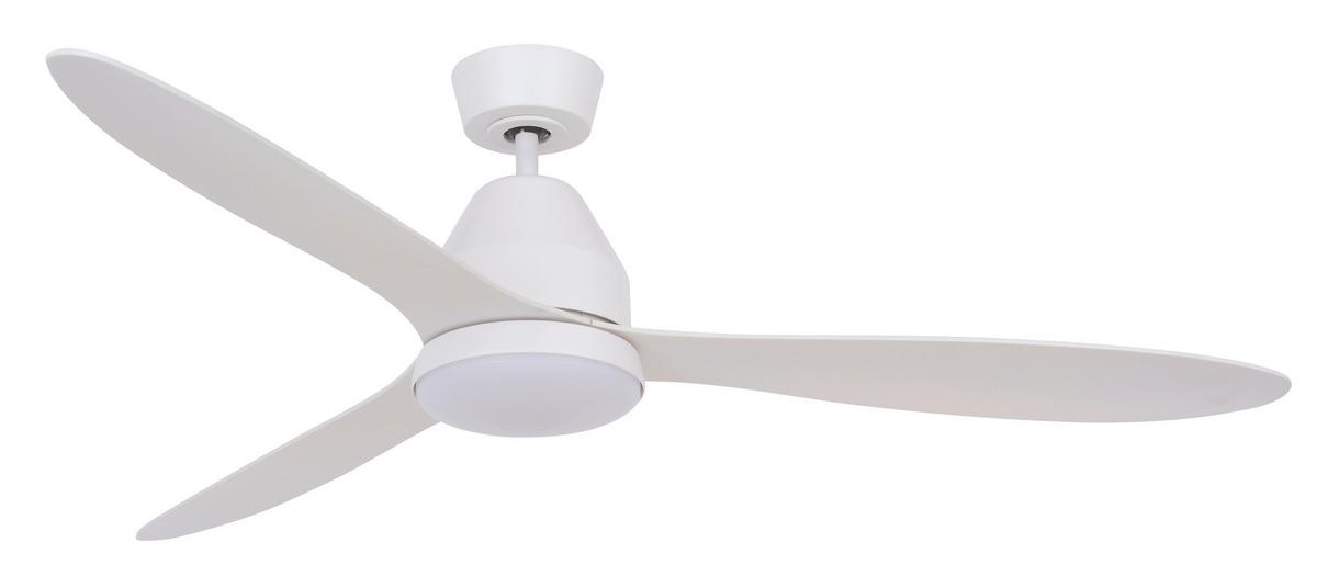 Deckenventilator Whitehaven Weiß 3-Flügel, Led-Leuchte - Weiß, Basics, Kunststoff (142/33cm) - P & B