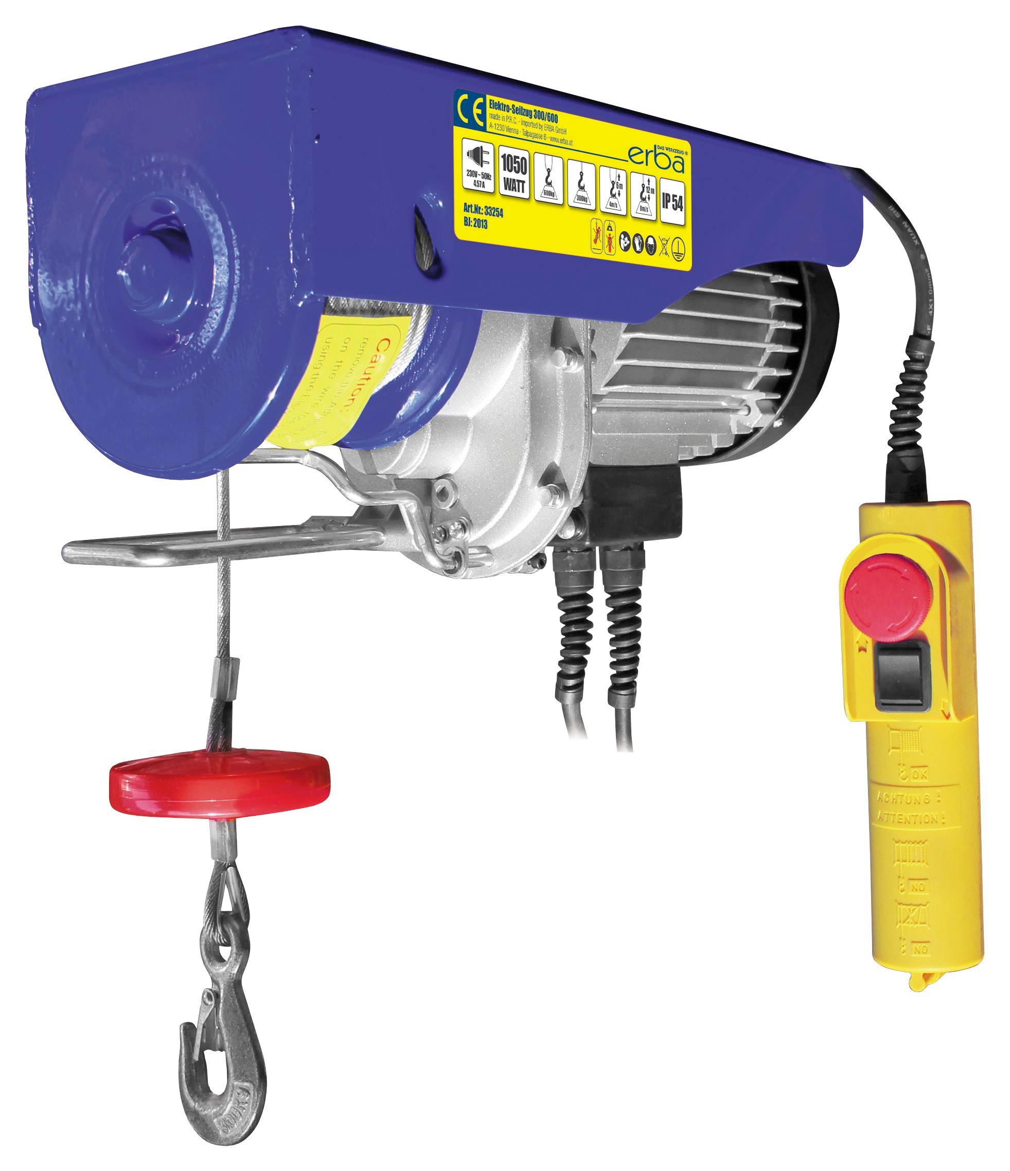 Elektro-Seilzug                                                                                                                                                                                                                                                 200/400 Kg 33253 - Blau, MODERN, Kunststoff/Metall (40/25/15,5cm) - Erba