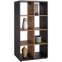 Regal Fontana B 73,2cm, Betonoptik/Eiche Dekor - Eichefarben/Dunkelgrau, MODERN, Holzwerkstoff (73,2/145/35cm)