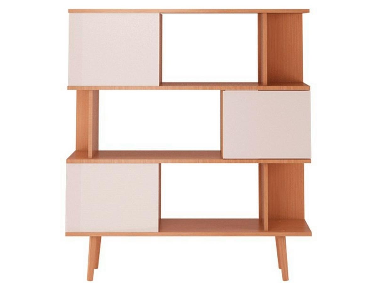 Regal Alandra Weiß/Eichefarben 120 cm - Eichefarben/Weiß, Basics, Holzwerkstoff (120/130/33cm) - MID.YOU