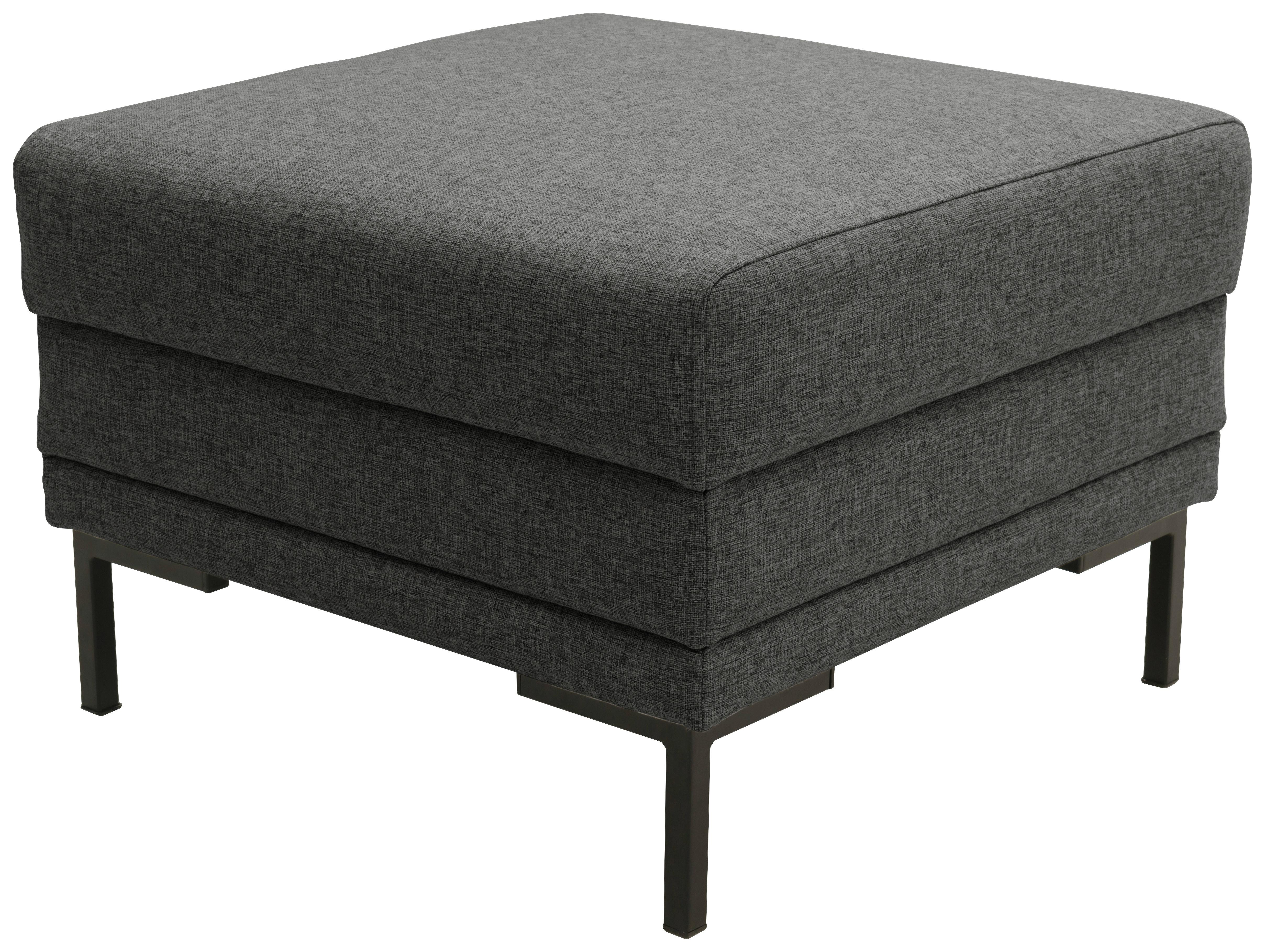 Hocker Looks Vii - Anthrazit/Schwarz, Design, Textil (55/45/55cm) - LOOKS by W.Joop