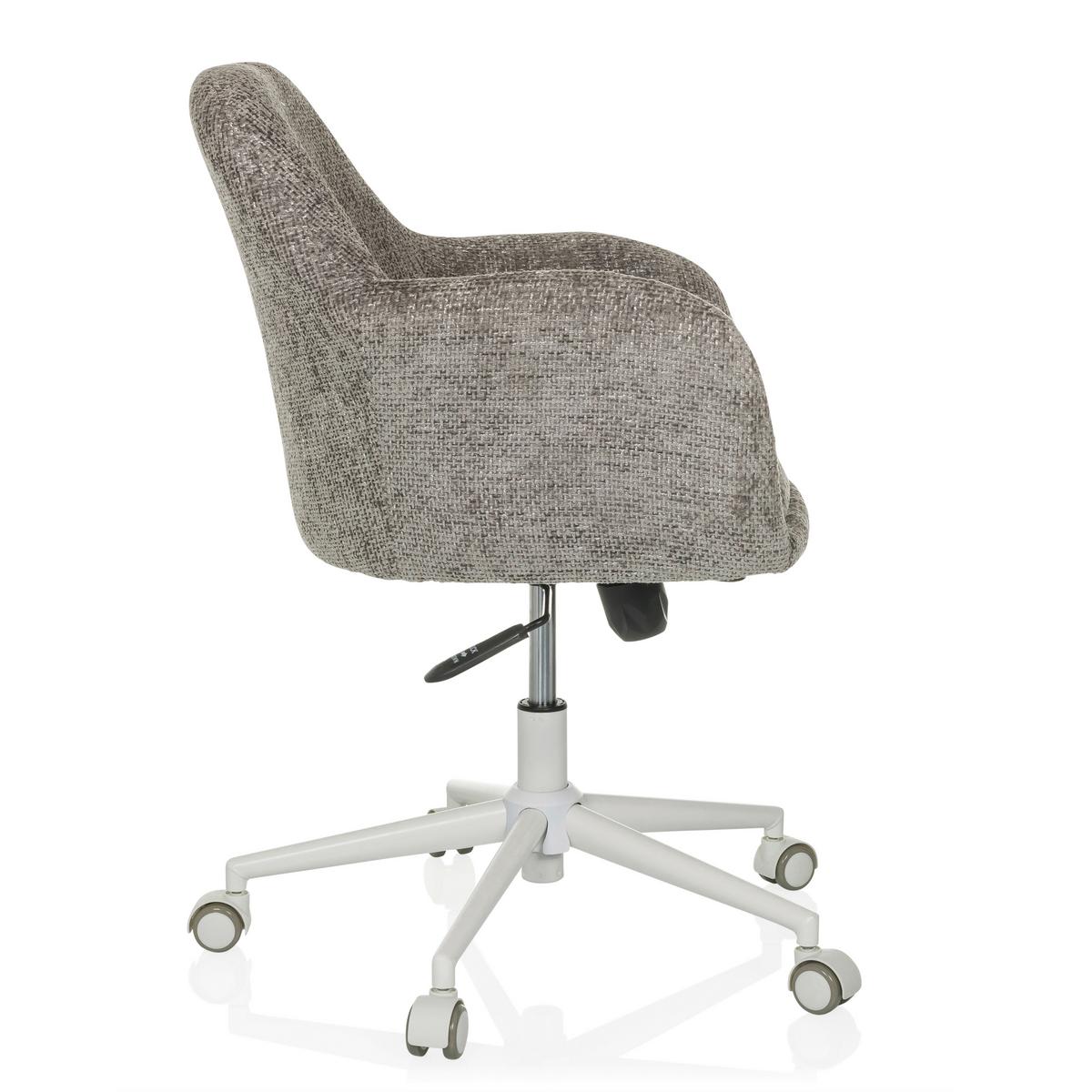 Drehstuhl Solao Home Grau B: 58 cm - Weiß/Grau, MODERN, Kunststoff/Textil (58/78/60cm) - MID.YOU
