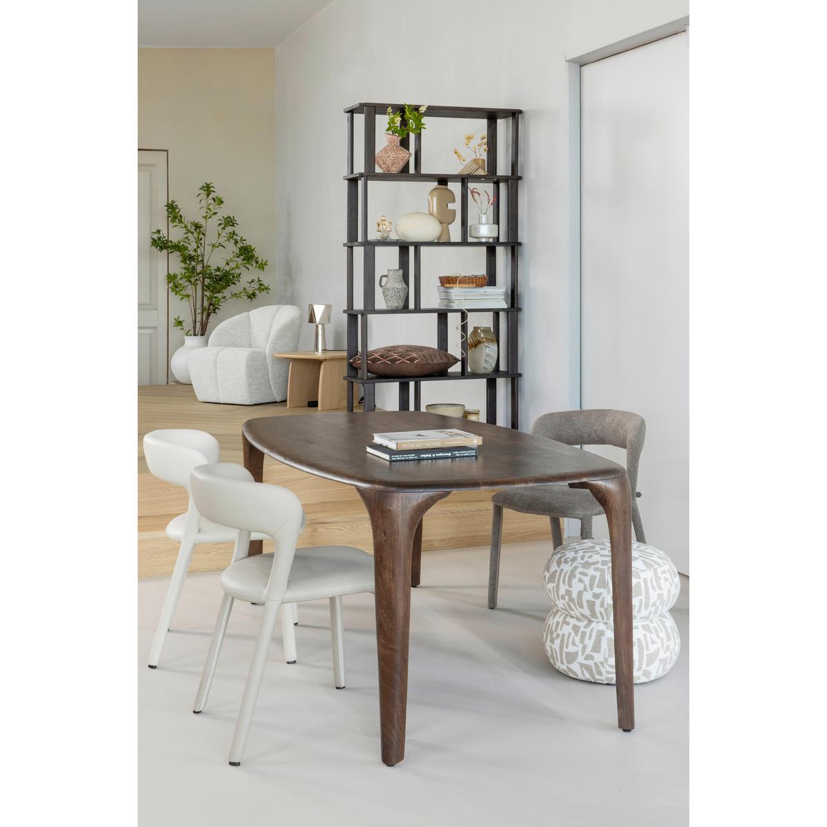 Regal Riss Dunkelbraun B: 90 Cm - Dunkelbraun, Design, Holz (90/186/30cm) - Livetastic