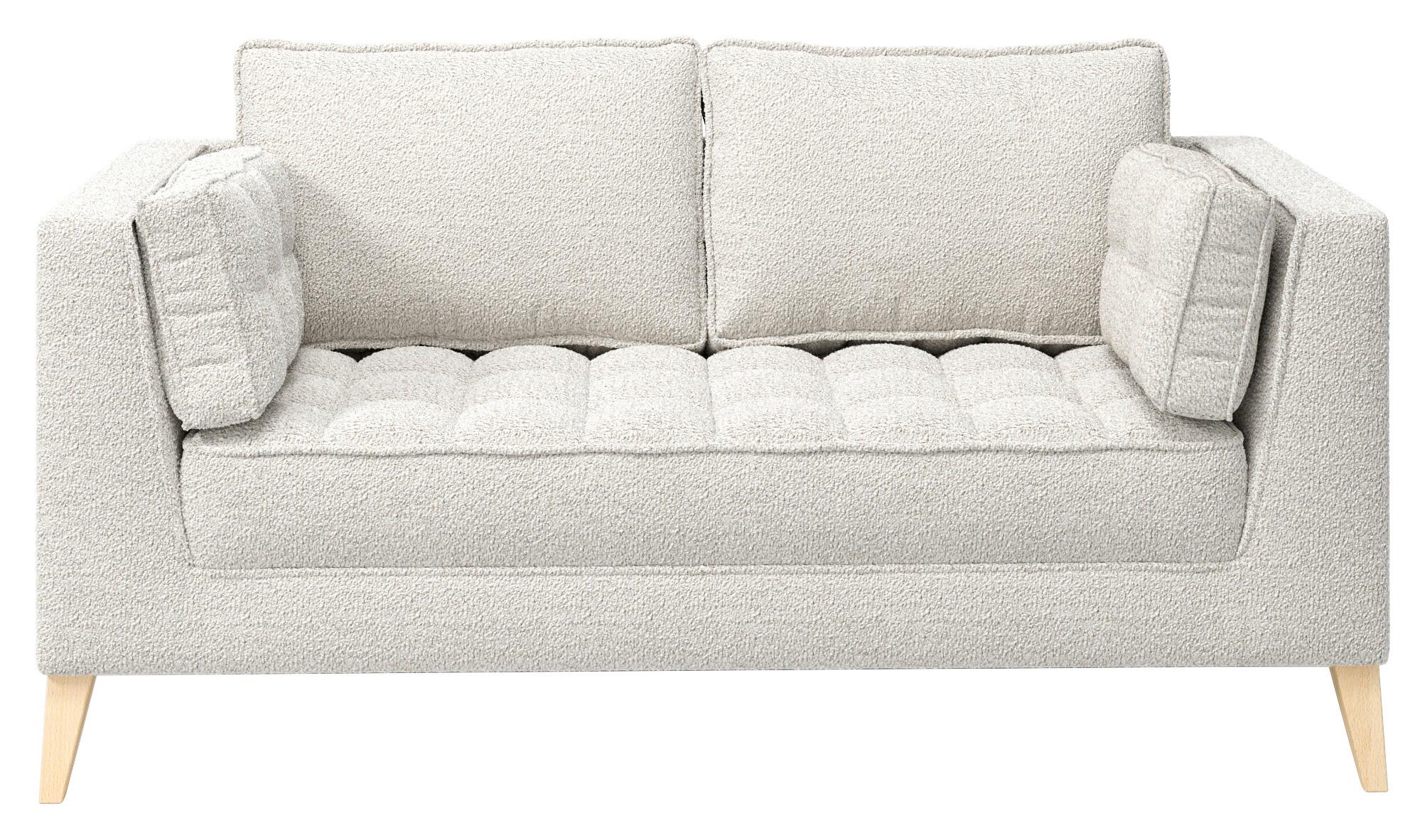 2-sitzer-sofa Doti Weiß - Weiß/Naturfarben, Design, Textil (110/95/85cm) - MID.YOU
