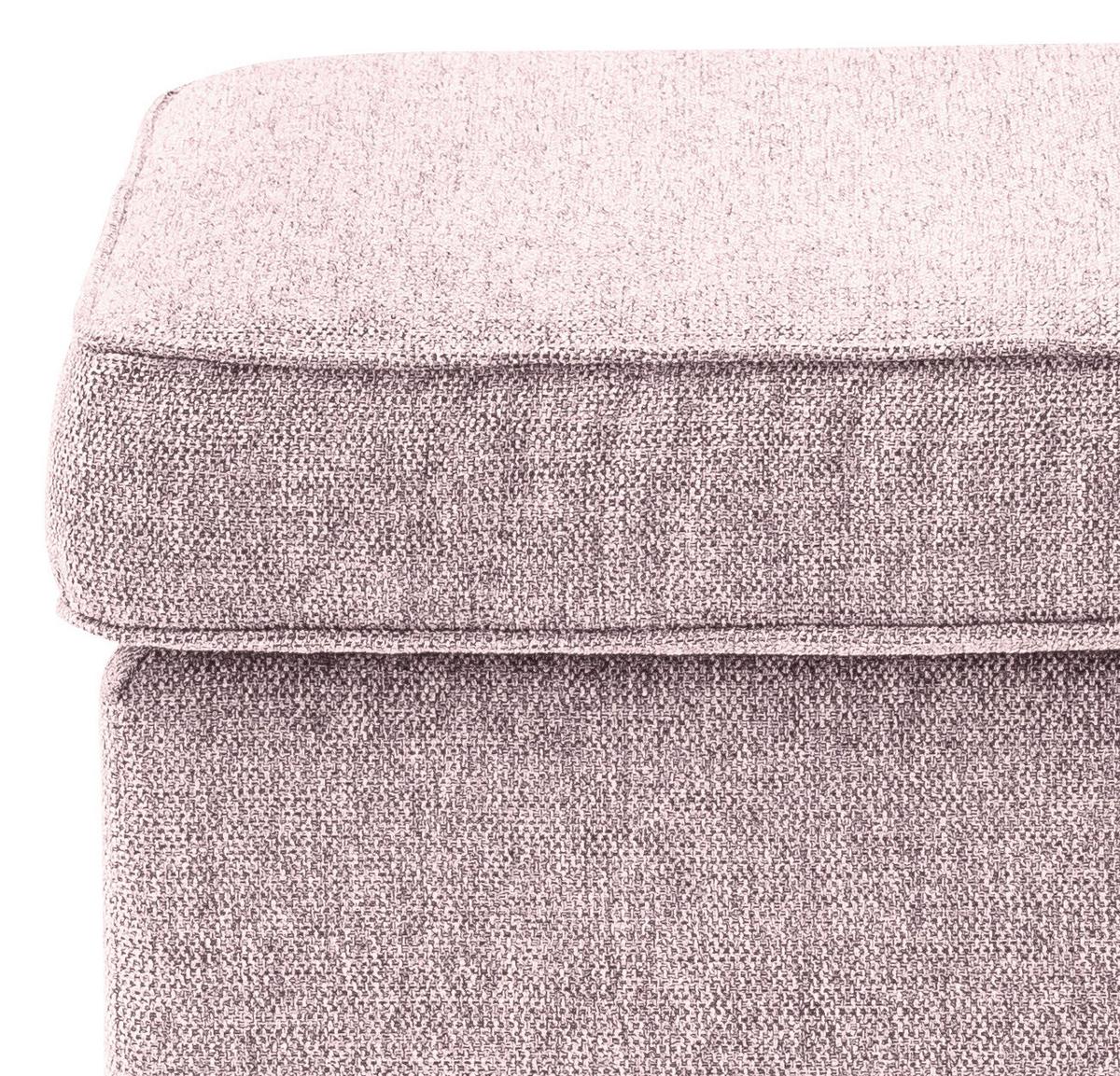 Hocker Oskar - Schwarz/Rosa, Basics, Holzwerkstoff/Textil (63/43/42cm) - MID.YOU