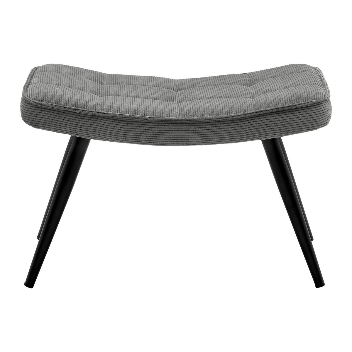 Taburetka GUNVOR, sivý menčester - čierna/sivá, Modern, kov/drevo (59,5/39/40cm) - Mömax