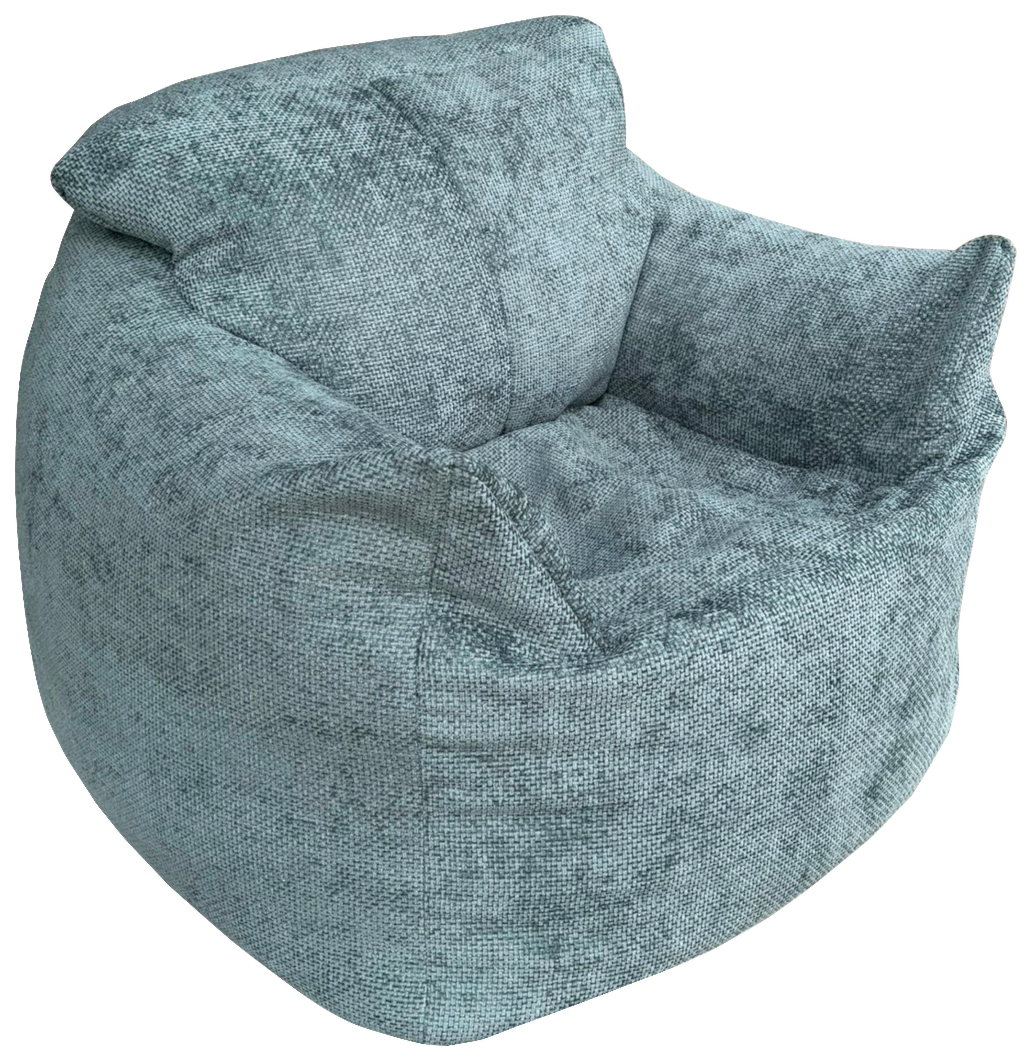 Sedací pytel VALLVIK, tyrkysový velur EDEN - tyrkysová, Design, textil (90/85/100cm)
