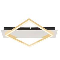 LED-Deckenleuchte 67847-12 - Goldfarben/Opal, Design, Kunststoff/Metall (39,5/35/5cm) - Globo