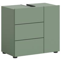 Waschbeckenunterschrank Vira Grün B: 60 cm - Schwarz/Grün, MODERN, Holzwerkstoff (60/57/34cm) - MID.YOU