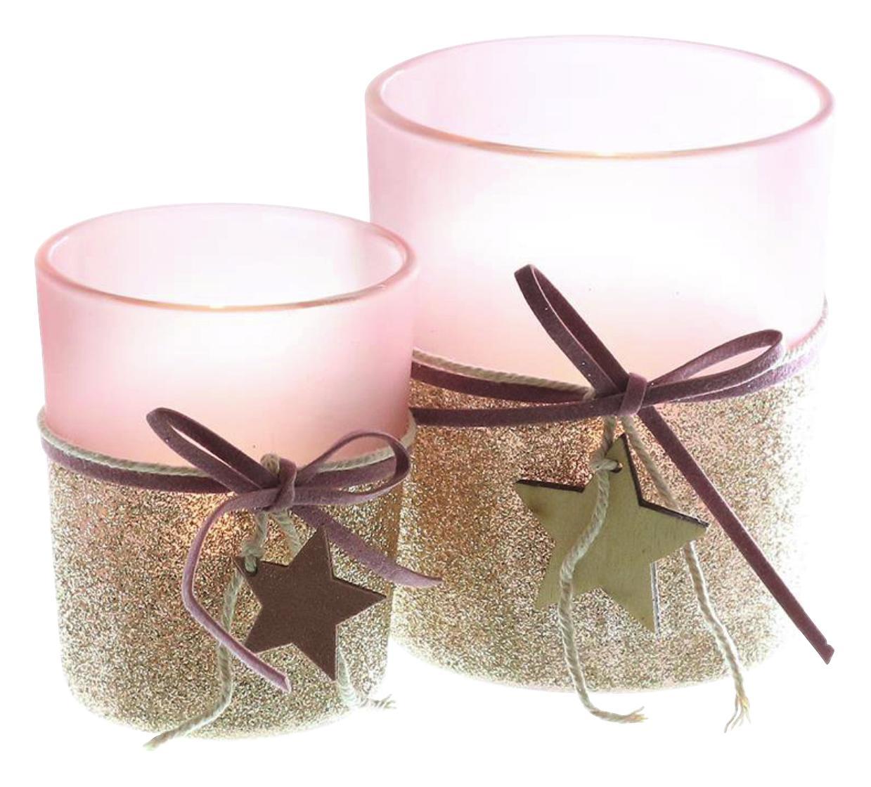 Lámpás Roseanne - Rózsaszín, modern, Üveg (5,5/6,5cm)