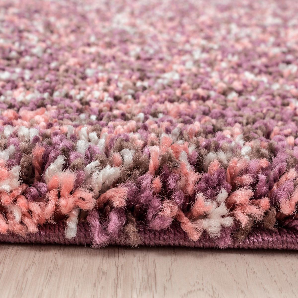 Hochflorteppich Enjoy - Pink, KONVENTIONELL, Textil (80/80cm) - Novel