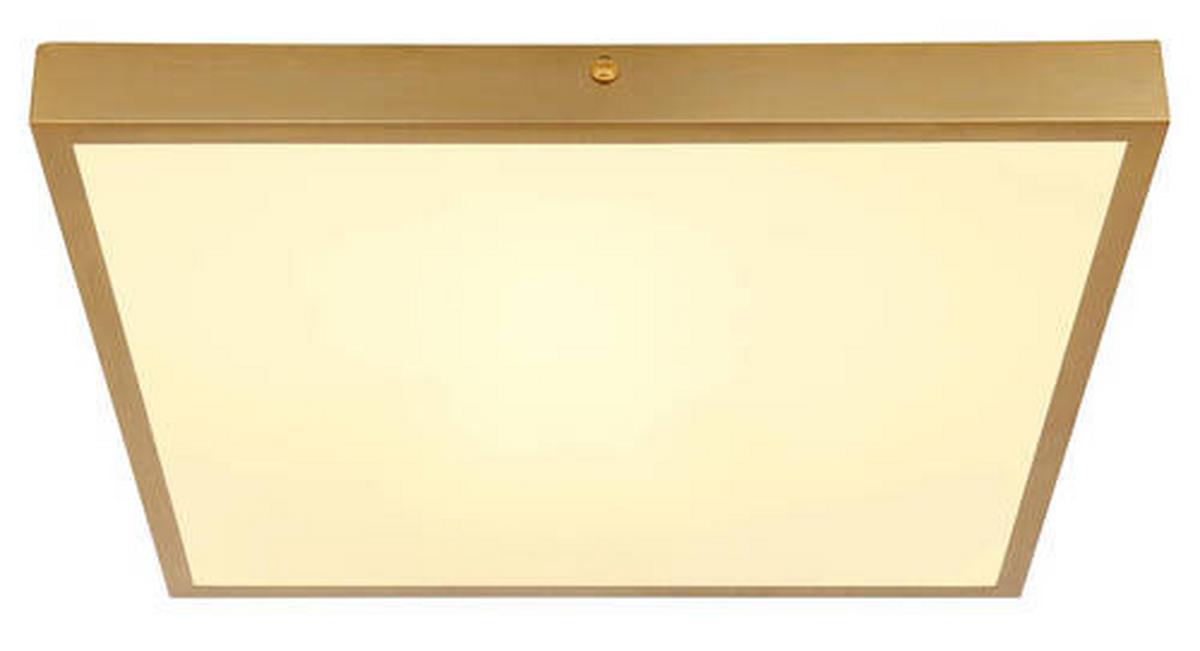 Led-deckenleuchte 12382-22 - Messingfarben/Opal, KONVENTIONELL, Kunststoff/Metall (35/35/3cm) - Globo