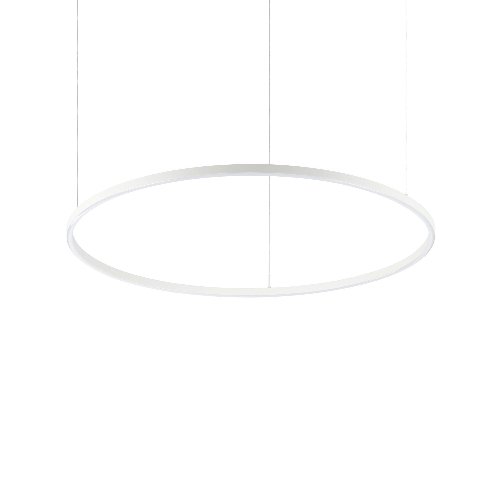 LED-Hängeleuchte Oracle Slim Weiß D: 90 cm - Weiß, Design, Kunststoff/Metall (90/27,5/202,5cm) - Ideal Lux