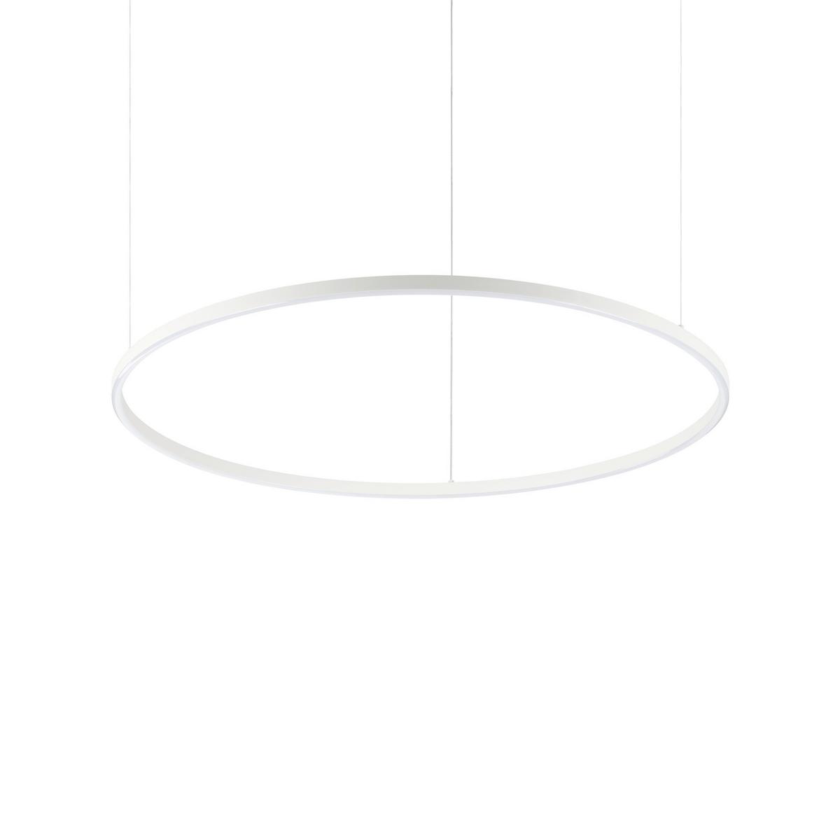 Led-hängeleuchte Oracle Slim Weiß D: 90 Cm - Weiß, Design, Kunststoff/Metall (90/27,5/202,5cm) - Ideal Lux