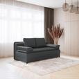 Schlafsofa Alice - Anthrazit/Schwarz, MODERN, Textil (202/73-92/105cm) - Luca Bessoni