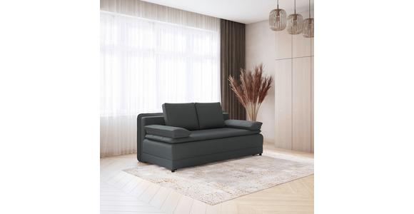 Schlafsofa Alice - Anthrazit/Schwarz, MODERN, Textil (202/73-92/105cm) - Luca Bessoni