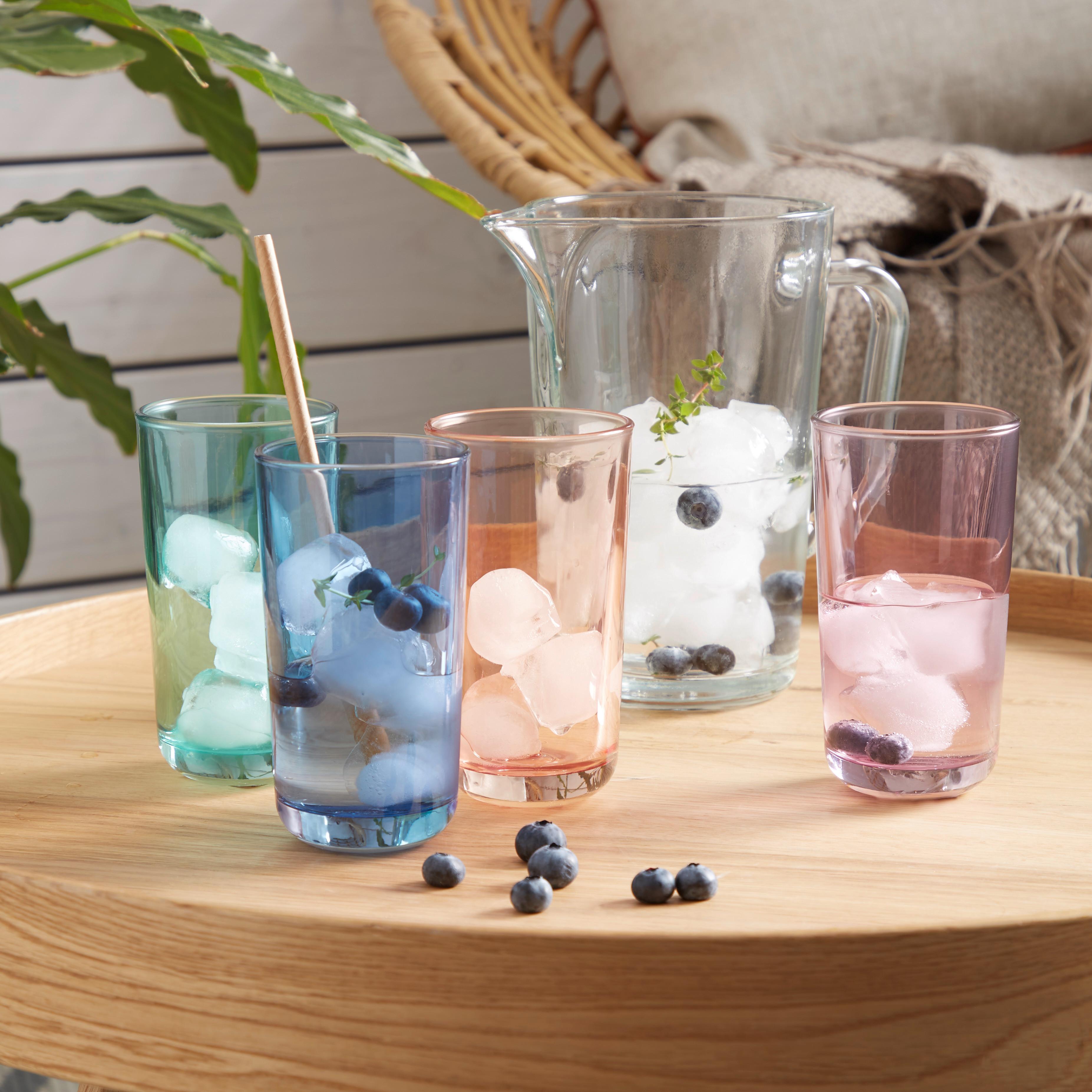 Trinkglas Mirella Ca. 310 Ml - Taupe/Pink, Design, Glas (310ml) - Luca Bessoni