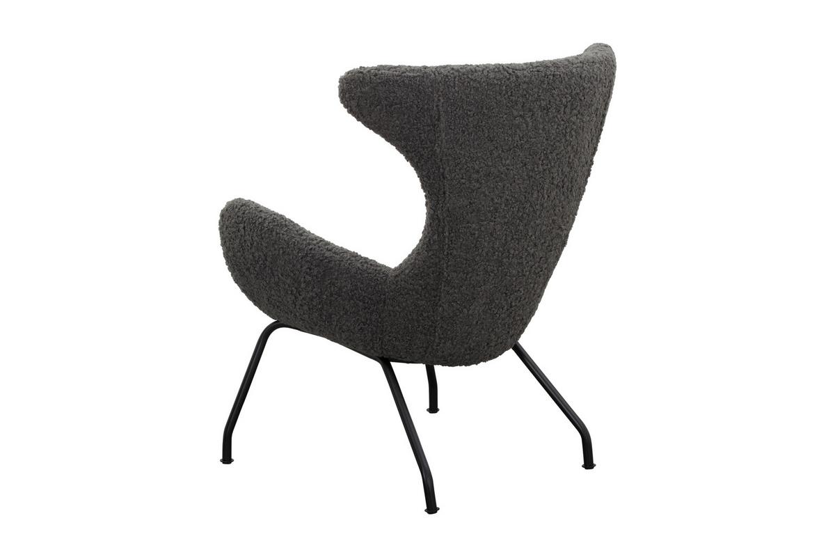 Relaxsessel Grau B: 77 Cm - Schwarz/Grau, MODERN, Textil (77/95/62cm) - Livetastic