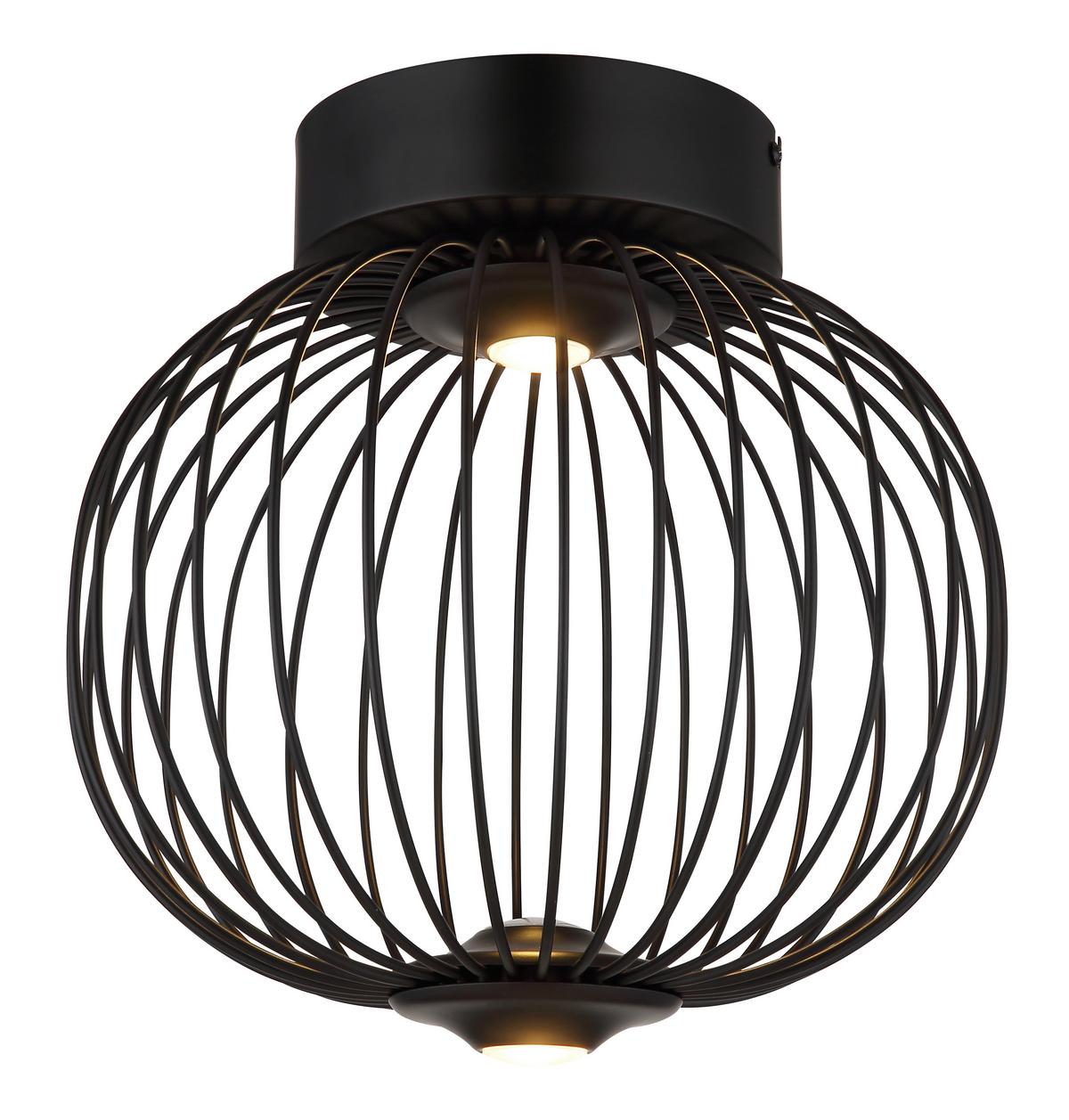 LED-Deckenleuchte 15652d - Schwarz, Basics, Kunststoff/Metall (30/30cm) - Globo