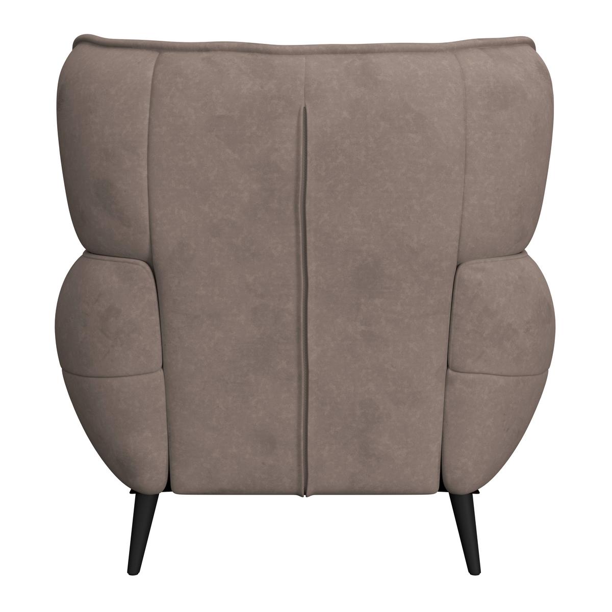 Kreslo ušiak PESCARA, hnedá - hnedá/čierna, Modern, textil (103/105/98cm)