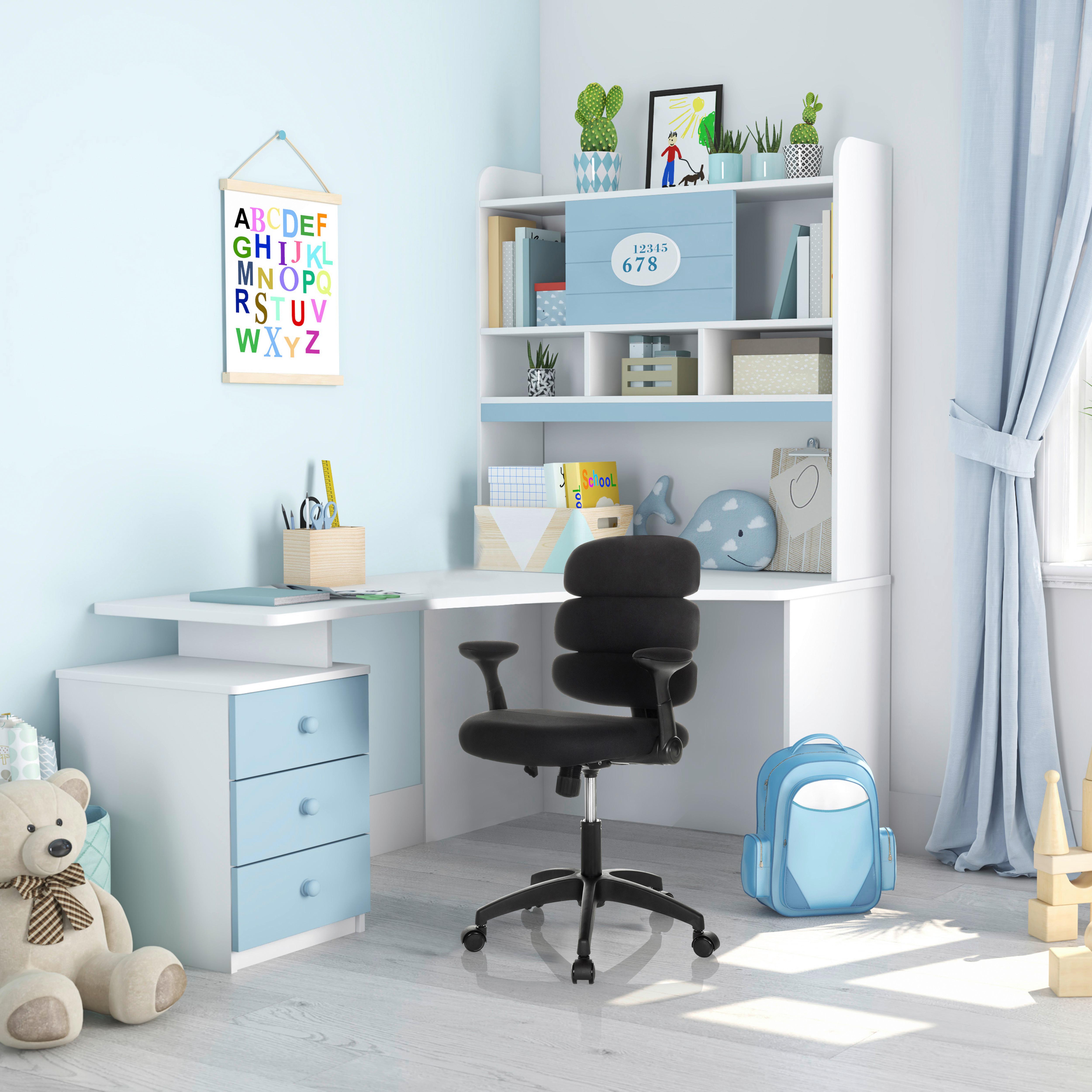 Jugenddrehstuhl Kid Ergolino B - Schwarz, Basics, Kunststoff/Textil (62/86-97/62cm) - MID.YOU