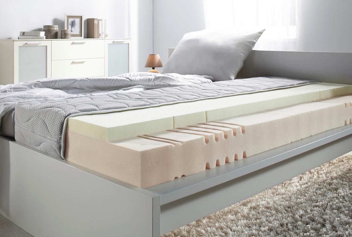 Matrac z pamäťovej peny 140/200 cm, H2 - biela, textil (140/200cm) - Nadana