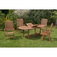 Gartensessel Klappbar La Plata Eukalyptusholz - Akaziefarben, ROMANTIK / LANDHAUS, Holz (63/114/95cm) - Gardenson