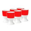 Eierbecherset Rot Weiß 6-Teilig D: 4,5 Cm - Rot/Weiß, Basics, Keramik (4,5/6,5cm) - Van Well