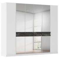 Drehtürenschrank Versity-D Alpinweiß/Marmoptik 6-Trg. - Silberfarben/Weiß, Trend, Holzwerkstoff (271/229/54cm) - James Wood