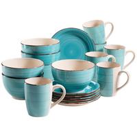 Frühstücksset Türkis Lumaca für 6 Personen, 18tlg. - Türkis, Basics, Keramik - Mäser