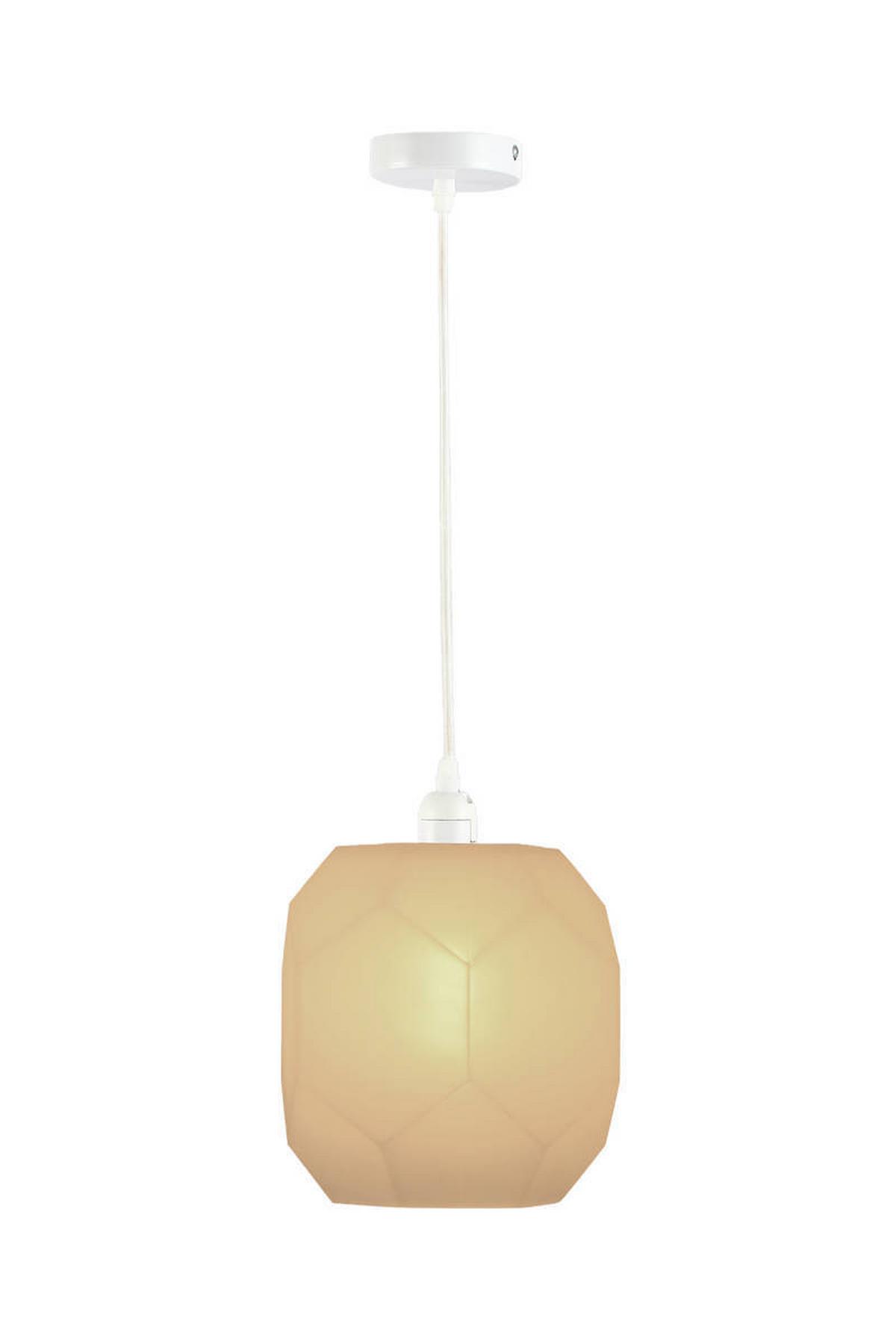 Hängeleuchte Meda H: 30 cm 1-Flammig - Weiß, Trend, Glas (22/30/22cm) - Kayoom